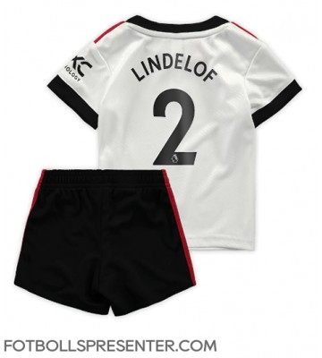 Manchester United Victor Lindelof #2 Bortatröja Barn 2022-23 Kortärmad (+ korta byxor)